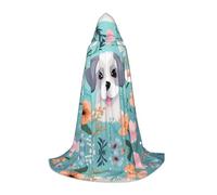 WBQLSL Puppy Pattern Patterned S Wizard Cape, Suitable for Adults & Teens Cosplay, Full Size Range S, M, L