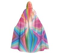 WBQLSL Pure Rainbow Printed Cape Robe - Masquerade Cape with Hood
