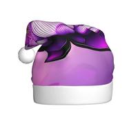 WBQLSL Purple Lotus Adult Christmas hat, 15.7-inch high plush Christmas hat, unisex decorative hat, Santa Claus Christmas Halloween party