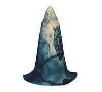 WBQLSL Quiet Owl Patterned M Wizard Cape, Suitable for Adults & Teens Cosplay, Full Size Range S, M, L