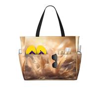 WBQLSL quill Pattern beach travel bag for gym/swimming pool/supermarket shopping/short trip
