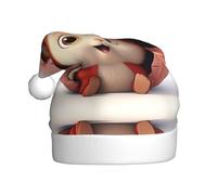 WBQLSL Rabbit Eggshell Modeling Printed Santa Hat, New Year's Party Stage Performance Decoration Hat, Atmospheric Photo Prop