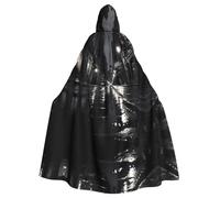 WBQLSL Rainy day in the street Printed Halloween cape, masquerade hooded cape, suitable for theme parties