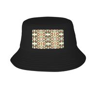 WBQLSL Random Geometric Patterns Patterned Sunshade Fisherman hat - Foldable and Easy to Store, a Great Tool for Fishing, Hiking, Camping and Beach Vacation! Black, Black, One Size