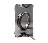 WBQLSL realistic bracelet Stylish leather wallet, 7.48 x 4.13 inch long zippered coin purse, convenient travel cash wallet