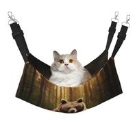 WBQLSL Rebuke Large Printed cat cage Hanging Hammock - Suitable for Cats, Ferrets, Puppies, Rabbits, Small Animals