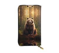 WBQLSL rebuke Stylish leather wallet, 7.48 x 4.13 inch long zippered coin purse, convenient travel cash wallet