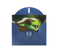 WBQLSL red-eyed chameleon Blue Pattern Cards - Perfect for Valentine's Day and anniversaries, expressing love and blessings