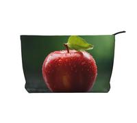 WBQLSL Red Fruits close-ups Corduroy cosmetic bag - travel storage bag, can hold lipstick, powder and other cosmetics