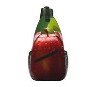 WBQLSL Red Fruits close-ups Printed Outdoor Crossbody Bag - Lightweight Travel Chest Pack, Perfect for Daily Commutes and Cycling