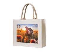 WBQLSL red-headed turkey Printed Canvas Tote | Lightweight Storage Bag Perfect for the Beach, Picnics, and Everyday Shopping