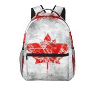 WBQLSL Retro Canada Flag Lightweight travel backpack suitable for hiking, business trips, camping, fitness, school, university, and other occasions, featuring a multi-pocket design.