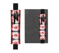 WBQLSL Retro Canada Flag Pattern Elastic Band Pen Bag Suitable for Girls' Birthday Gifts/Teacher's Day/Graduation Season Intimate Stationery Gift Box
