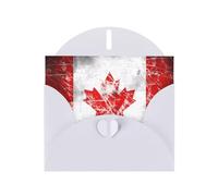WBQLSL Retro Canada Flag White Pattern Cards - Perfect for Valentine's Day and anniversaries, expressing love and blessings