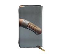 WBQLSL rubber band Stylish leather wallet, 7.48 x 4.13 inch long zippered coin purse, convenient travel cash wallet