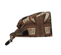 WBQLSL Rustic Lodge Bear Printed Breathable Work hat - Sweat-Absorbent Band Design, Suitable for Men and Women, Black