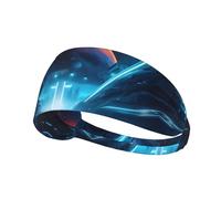 WBQLSL Science Fiction Future Sports sweatband, moisture wicking, running, cycling, yoga, fitness, sports