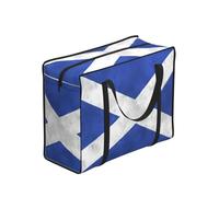 WBQLSL Scotland Flag Storage Tote Bag for Adults, One Size, Polyester with Zipper Closure, 53 x 40 x 23 cm, Foldable Lightweight Large Capacity