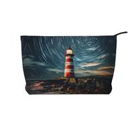 WBQLSL sea tower Printed corduroy cosmetic bag - travel essential cosmetic storage bag