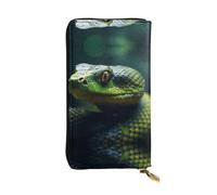 WBQLSL Serpent Printed Small Leather Clutch - 7.5x4.1 inch Wallet