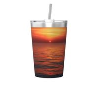 WBQLSL Setting Sun Insulated Straw Cup Ideal for Gym use or Carrying on The go