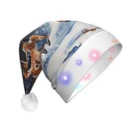 WBQLSL Silly Roe DeerChristmas hat with LED lights, perfect for costume parties, stage performances, and school events.