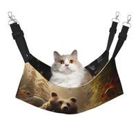 WBQLSL Simple Bear Large Printed pet Hammock - Sleeping Hammock for Cats, Ferrets, Puppies, Rabbits, Small Animals