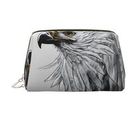 WBQLSL Sketching an Eagle Leather Makeup Bag Cosmetic Storage Bag Suitable for Carrying Cosmetics with You
