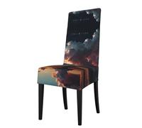 WBQLSL Sky Dream Core Patterned chair covers with backrests for restaurants ceremonies weddings and banquets