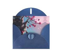 WBQLSL Small pink flowers Blue Pattern Cards - Perfect for Valentine's Day and anniversaries, expressing love and blessings