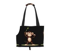 WBQLSL Smart little monkey Patterned Pet Travel Bag - Small Pet Shoulder Bag for Cars and People