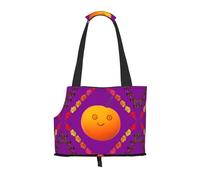 WBQLSL Smiley Orange Patterned Pet Travel Bag - Small Pet Shoulder Bag for Cars and People