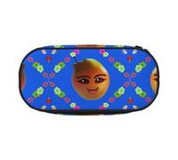 WBQLSL Smiley Yellow Pear Large capacity pencil bag, multi-layer partition stationery storage bag - unisex learning office supplies