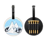 WBQLSL Snow-Capped Mountains Fashionable Printed Golf tee Storage Bag - Lightweight Design for Quick tee Storage