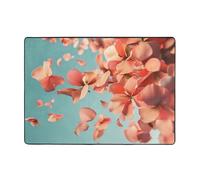WBQLSL Soft and fluffy Flying petals Print rug 80x58 inches, suitable for living room, office, balcony, bedside, coffee table mat