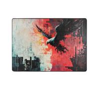 WBQLSL Soft and fluffy Flying pixel eagle Print rug 80x58 inches, suitable for living room, office, balcony, bedside, coffee table mat