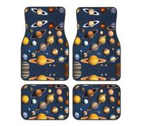 WBQLSL Solar System Planets Printed car mats, set of 4 | for cars, SUVs, trucks | easy to clean