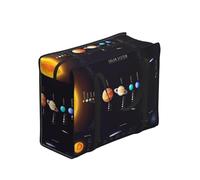 WBQLSL Solar System Tote Storage Bag, One Size, Black, Polyester, Vinyl Lining, Zippered, 53 x 40 x 23 cm, Foldable