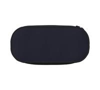 WBQLSL Solid color black Large capacity pencil bag, multi-layer partition stationery storage bag - unisex learning office supplies