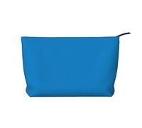 WBQLSL Solid color blue Corduroy cosmetic bag - travel storage bag, can hold lipstick, powder and other cosmetics
