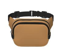 WBQLSL Solid Color Brown Patterned Stylish Waist Bag, Lightweight Travel Sports Bag, Waterproof and wear-Resistant