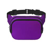 WBQLSL Solid Color Dark Purple Printed Waist Bag, Stylish Crossbody Bag, Lightweight Travel Sports Chest Bag