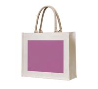 WBQLSL Solid color grape red Printed Canvas Tote | Lightweight Storage Bag Perfect for the Beach, Picnics, and Everyday Shopping