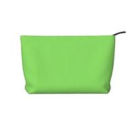 WBQLSL Solid color light green Printed corduroy cosmetic bag - travel essential cosmetic storage bag