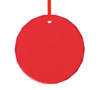 WBQLSL Solid color red patterned Christmas Round Glass Pendant, Christmas Tree Decoration, Anniversary Gift, Birthday Gift