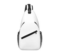 WBQLSL Solid color white Printed Outdoor Crossbody Bag - Lightweight Travel Chest Pack, Perfect for Daily Commutes and Cycling