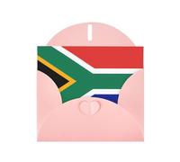 WBQLSL South Africa flag Pink Pattern Cards - Perfect for Valentine's Day and anniversaries, expressing love and blessings