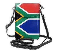 WBQLSL South Africa flag Printed Crossbody Bag, Extended Adjustable Shoulder Strap, Multiple Compartments, Key and Cosmetic Storage Pouch