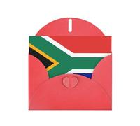 WBQLSL South Africa flag Red Pattern Cards - Perfect for Valentine's Day and anniversaries, expressing love and blessings