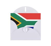 WBQLSL South Africa flag White Pattern Cards - Perfect for Valentine's Day and anniversaries, expressing love and blessings